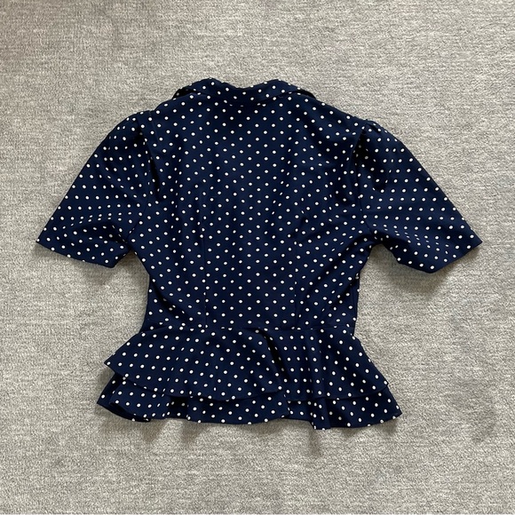 Vintage Amy-Deb Polka Dot Peplum Top - Picture 2 of 10